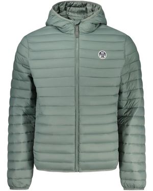 North Sails Quilted Hooded Jacket - Green