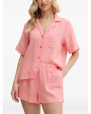 DKNY Pyjama À Poche Brodée - Rose