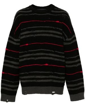 Juun.J Jersey a rayas - Negro