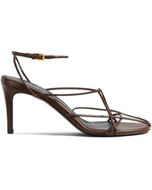 KHAITE Sandales Loulou 750 Mm En Cuir À Brides - Métallisé