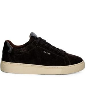 GANT Suede Logo-Print Trainers - Black