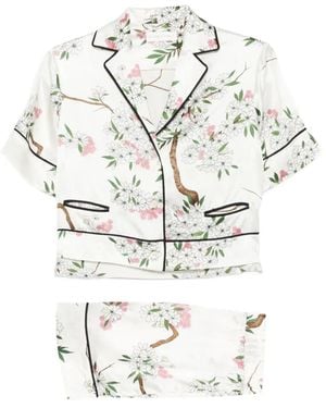 Olivia Von Halle Pijama Arletta Anaa Con Estampado Floral - Blanco