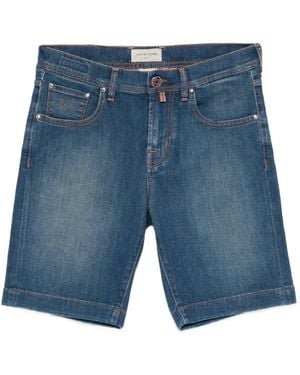 Jacob Cohen Nicolas Logo-Patch Shorts - Blue