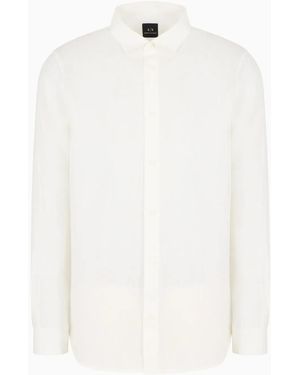 ARMANI EXCHANGE Linen Shirt - White