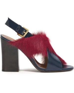 Marni Criss-Cross Buckled Sandals - Pink