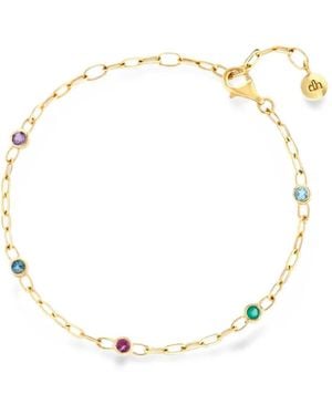 Dinny Hall Gemstone Paperclip Chain Bracelet - Metallic