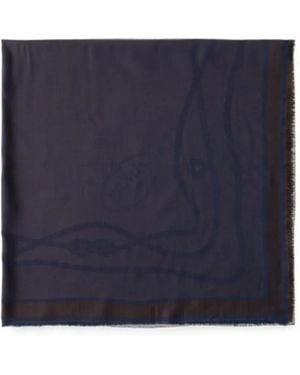 Prada Jacquard-Schal Aus Seide, Kaschmir Und Wolle - Blau