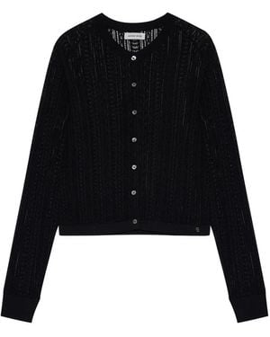 Anine Bing Moni Crop Cardigan - Black