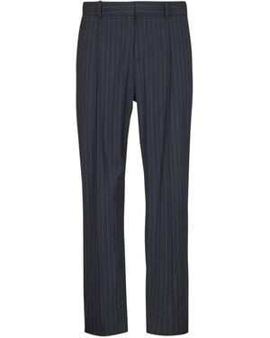 Balmain Bundfaltenhose Mit Nadelstreifen - Blau
