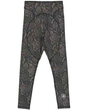 adidas By Stella McCartney Truepurpose Snakeskin-Print Leggings - Gray