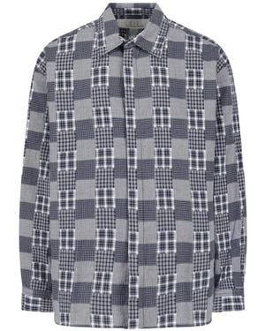 ERL Check-Pattern Shirt - Grey
