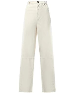 Pinko Corduroy Panelled Trousers - White