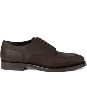 Brunello Cucinelli Derby-Schuhe Aus Wildleder - Braun