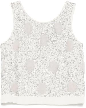 Dice Kayek Verzierte Bluse Mit Glitter - Weiß