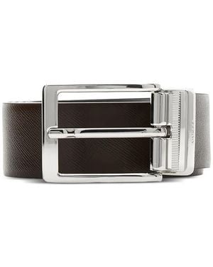 Guess Milano Saffiano Leather Belt - Brown