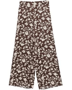 Pennyblack Floral-Pattern Trousers - White