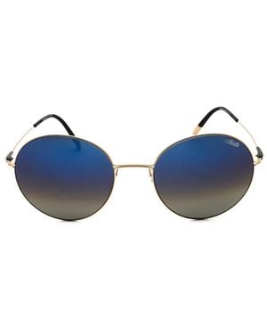 Silhouette Sant Pere Round-Frame Sunglasses - Blue