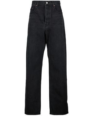 Saint Laurent Vaqueros rectos de algodón - Azul