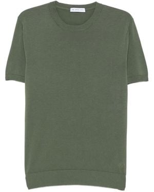 Manuel Ritz Fine-Knit Cotton T-Shirt - Green