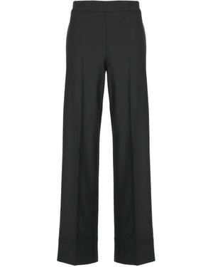 D.exterior Pressed-Crease Wide-Leg Pants - Black
