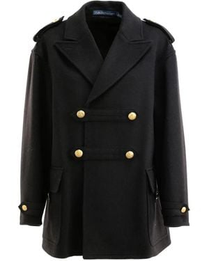 Polo Ralph Lauren Double-Breasted Military-Style Jacket - Black