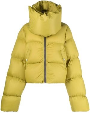 Rick Owens Funnel-Neck Puffer Jacket - Yellow