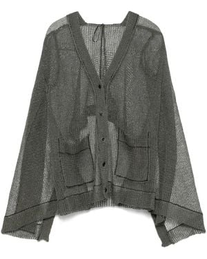 Masnada Cardigan En Maille Ajouré - Gris