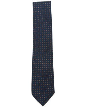 Errico Formicola Paisley-Print Silk Tie - Blue