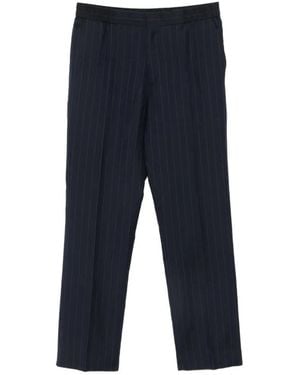 Paul Smith Pinstripe Elasticated-Waistband Pants - Blue