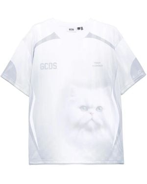 Gcds Cat Football T-Shirt - White