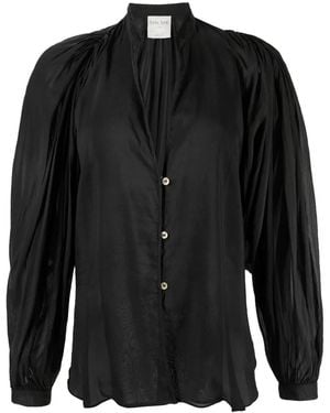 Forte Forte Blusa Semi Trasparente - Nero