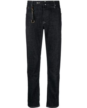 Incotex Straight-Leg-Jeans Mit Logo-Patch - Blau
