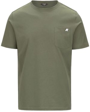 K-Way Patch-Pocket Cotton T-Shirt - Green