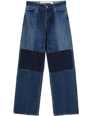 Jil Sander Straight-Leg Cotton Trousers - Blue