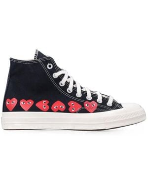 Comme des Garçons X Converse Chuck 70 Hi Heart-Print Sneakers - White