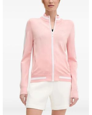 Guess Paneled Zip-Up Cardigan - Pink