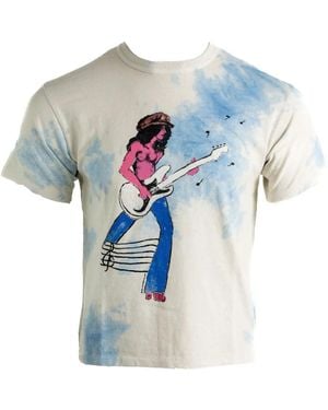 ERL T-Shirt Met Tie-Dye Grafische Print - Blauw