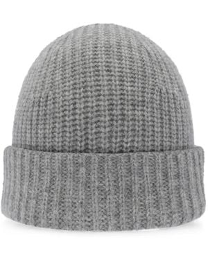 EMERSON RENALDI Ribbed-Knit Beanie Hat - Grey