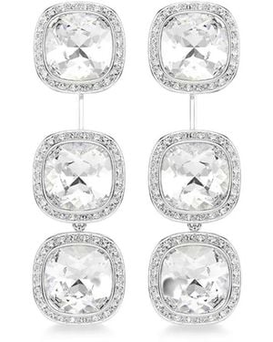 Swarovski Una Angelic Crystal-Embellished Drop Earrings - White