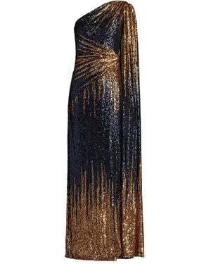 Tadashi Shoji Marseille Sequinned One-Shoulder Dress - Blue