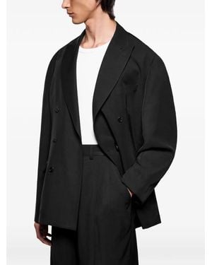 MKI Miyuki-Zoku Lt Double-Breasted Suit Jacket - Black