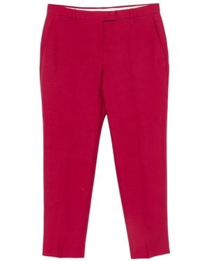 McQueen Pressed-Crease Tailored Trousers