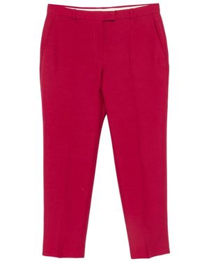 McQueen Pantalon De Costume À Plis Marqués - Red
