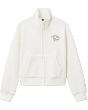 Chocoolate Logo-Embroidered Fleece Jacket - White