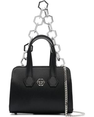 Philipp Plein サテン ハンドバッグ - ブラック