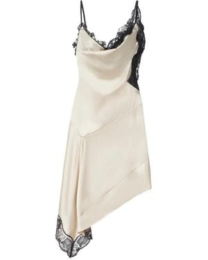 Isabel Marant Anaziae Lace-Trimmed Asymmetric Dress - White