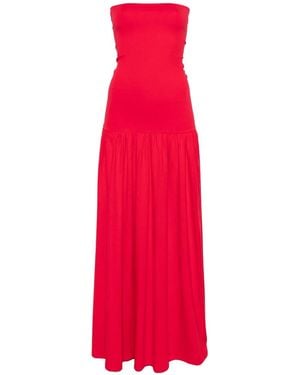 By Malene Birger Kleid aus Baumwollstretch - Rot