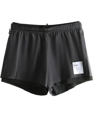 Satisfy Elasticated-Waistband Shorts - Black