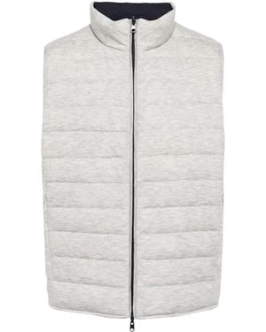 N.Peal Cashmere Reversible Down Gilet - White