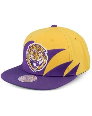 Mitchell & Ness Sharktooth Logo Snapback Cap - Purple